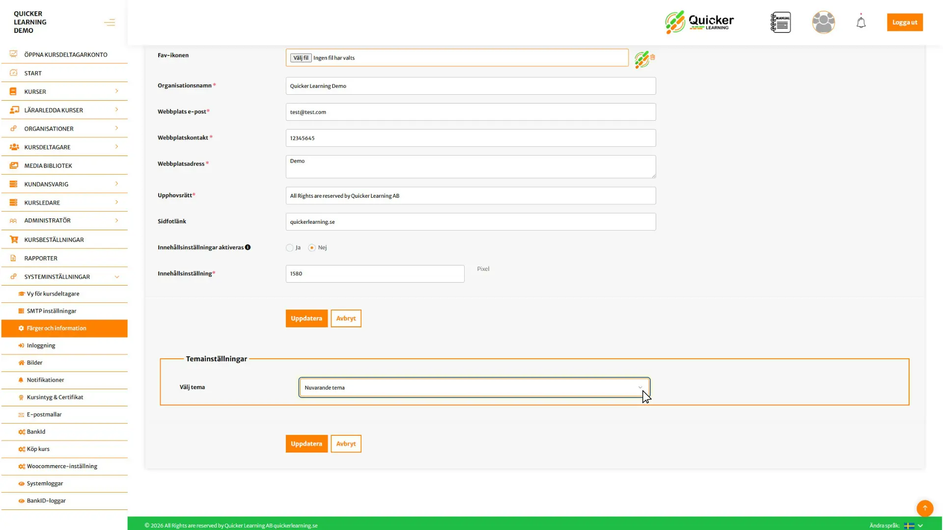 Quicker learning ett svenskt LMS