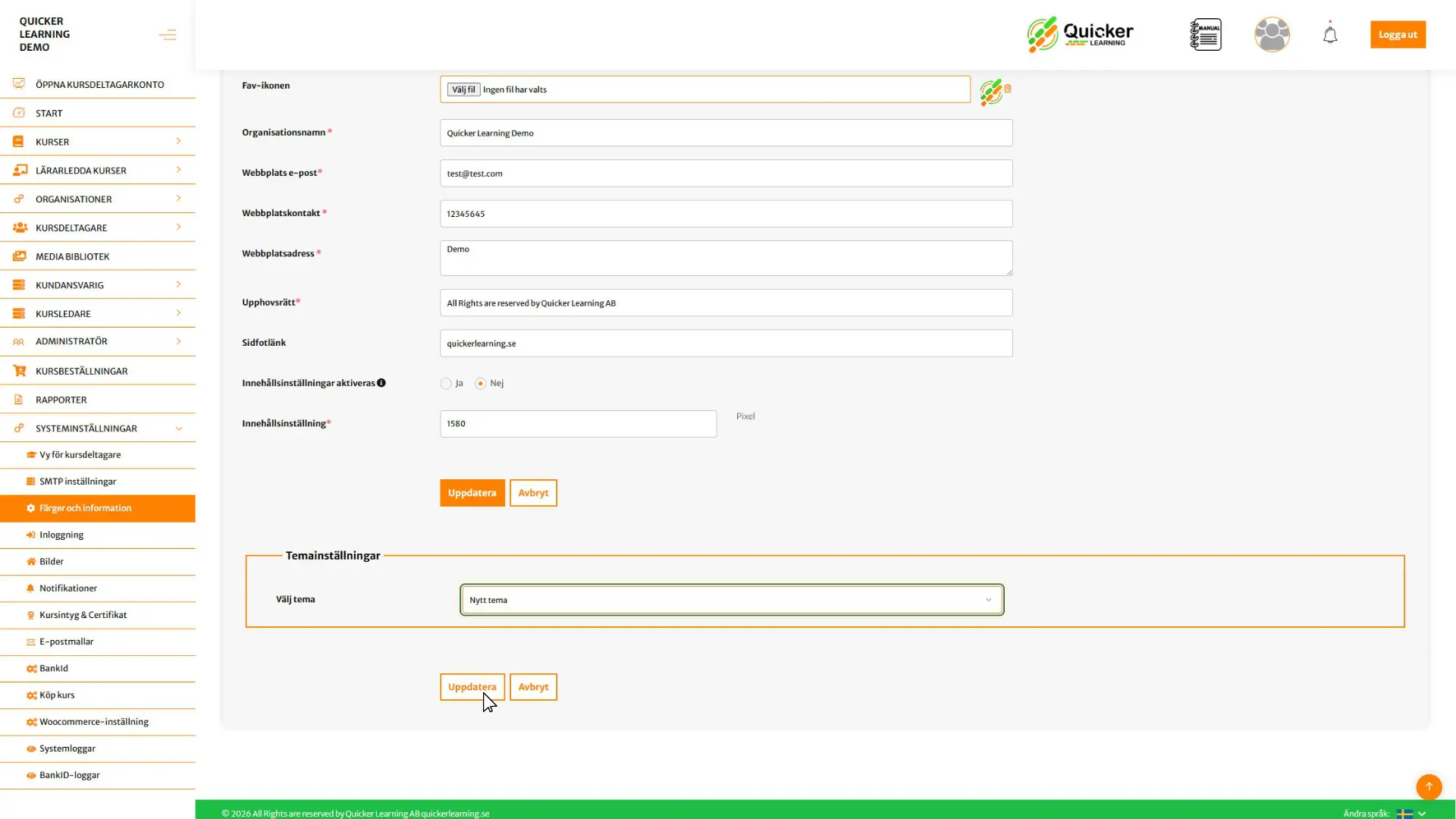 Quicker learning ett svenskt LMS